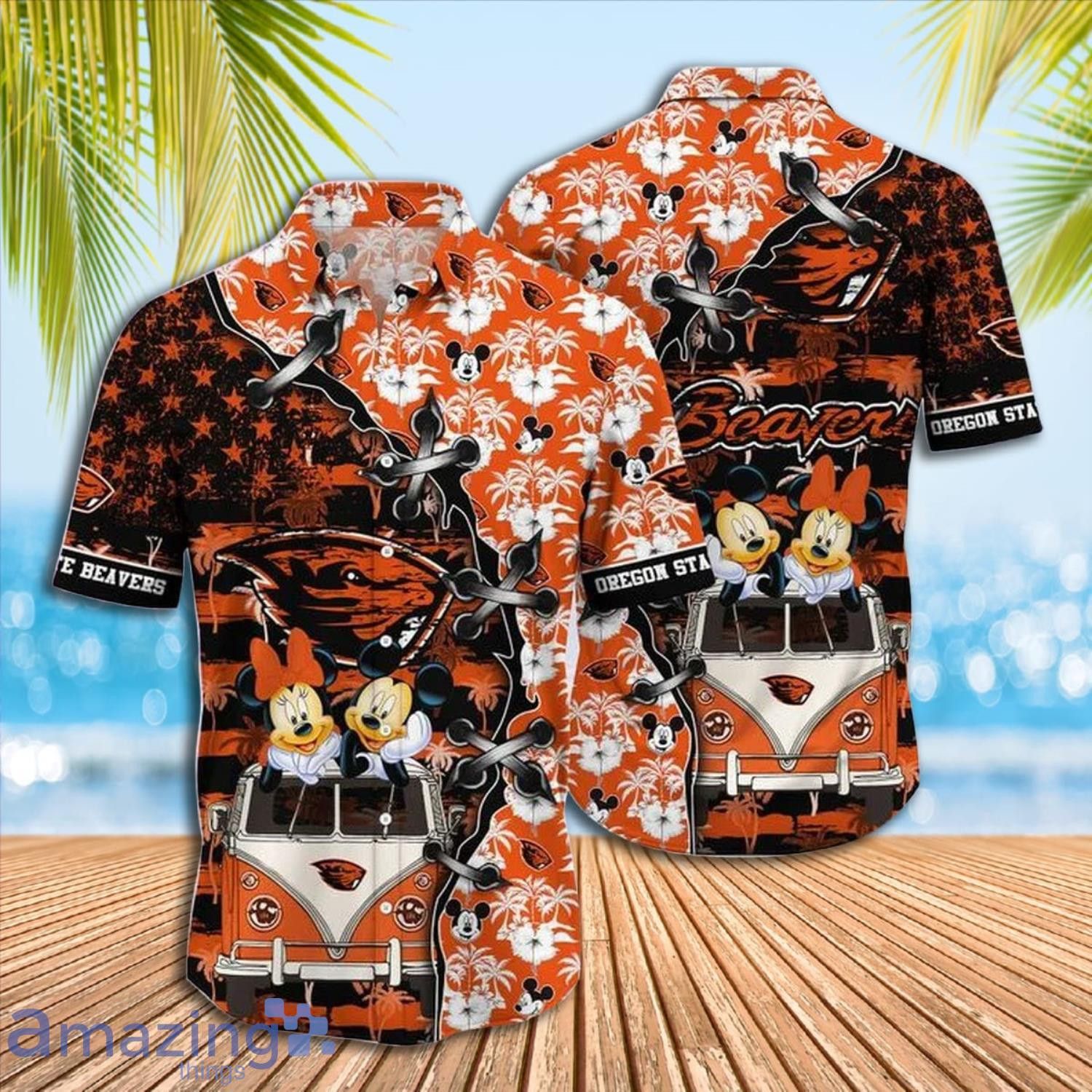 NCCA Oregon State Beavers Mickey Mouse Trendy Hawaiian Shirt Aloha Shirt