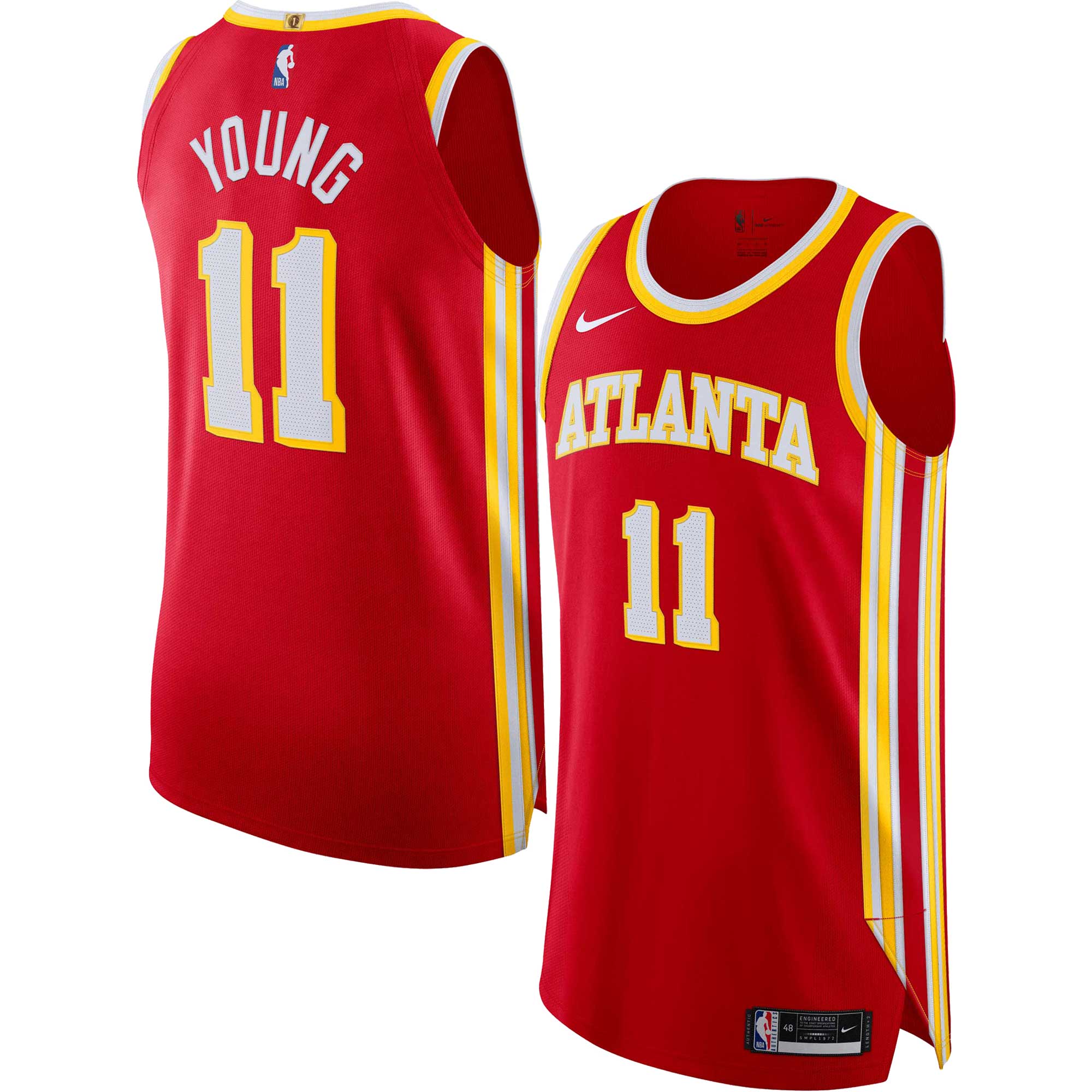 Trae Young Atlanta Hawks Authentic Jersey – Association Edition – Red