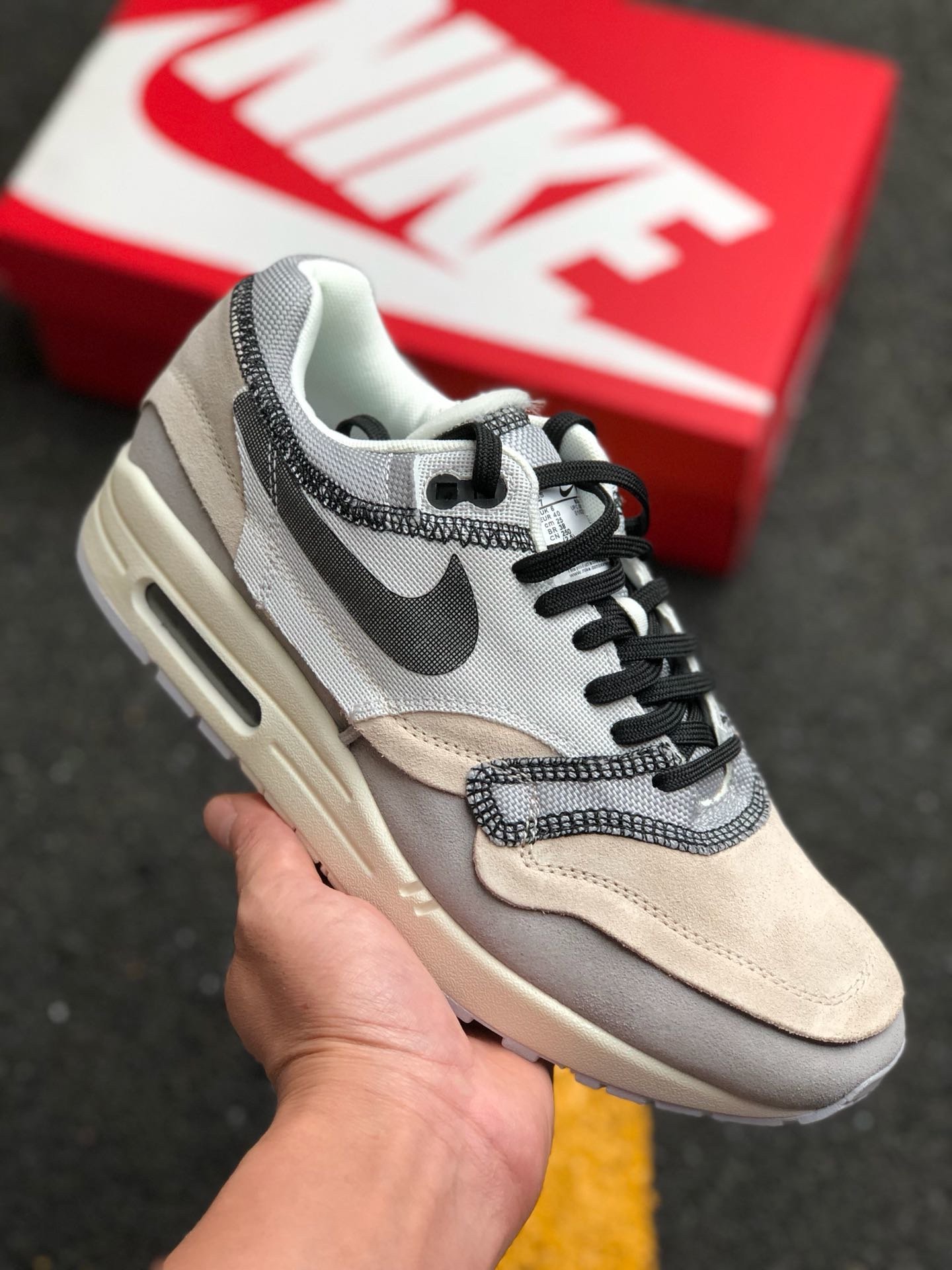 Nike Air Max 1 ‘Inside Out’ Light GreyBeige-White 5339949