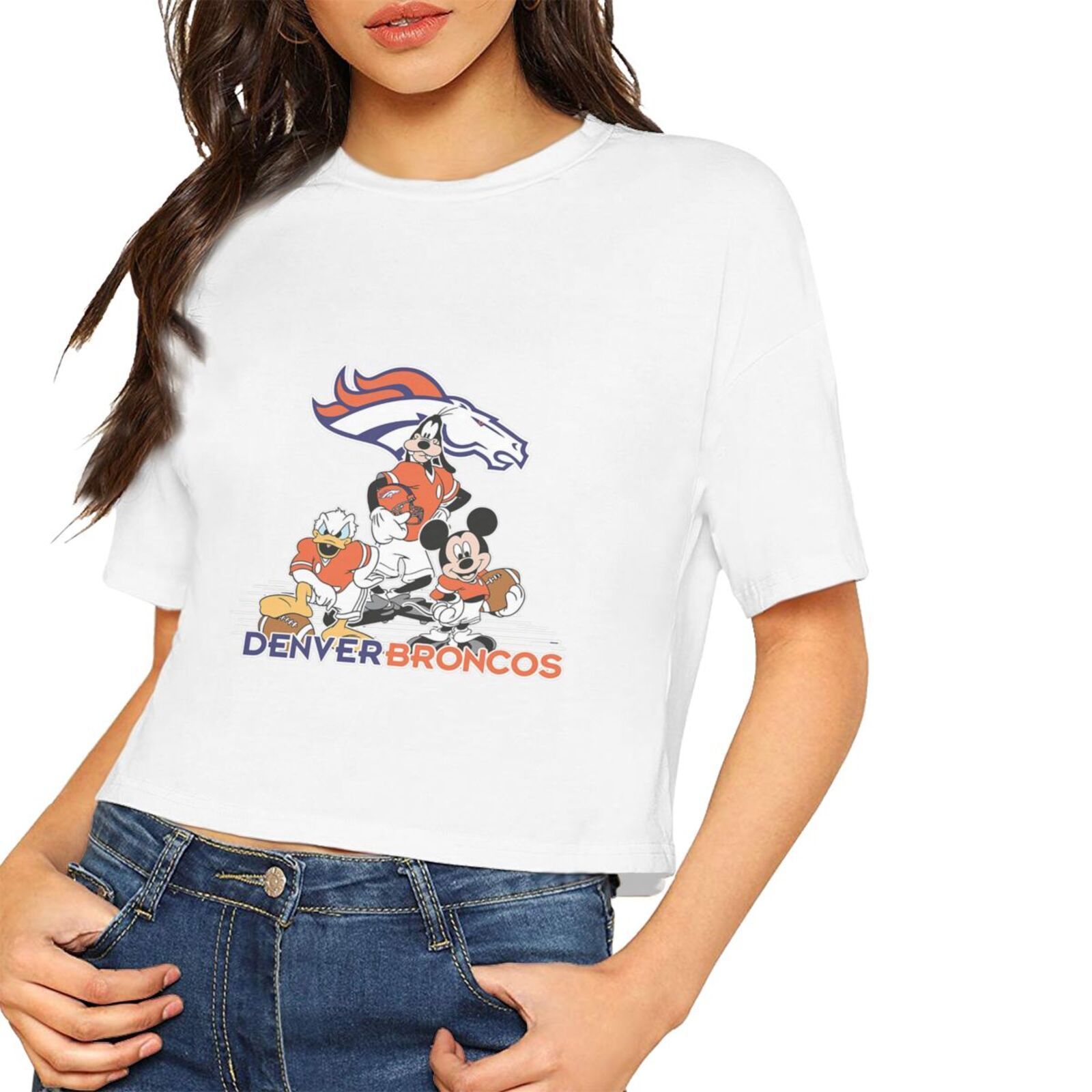 Women’s Denver Broncos Dew Navel T-Shirt