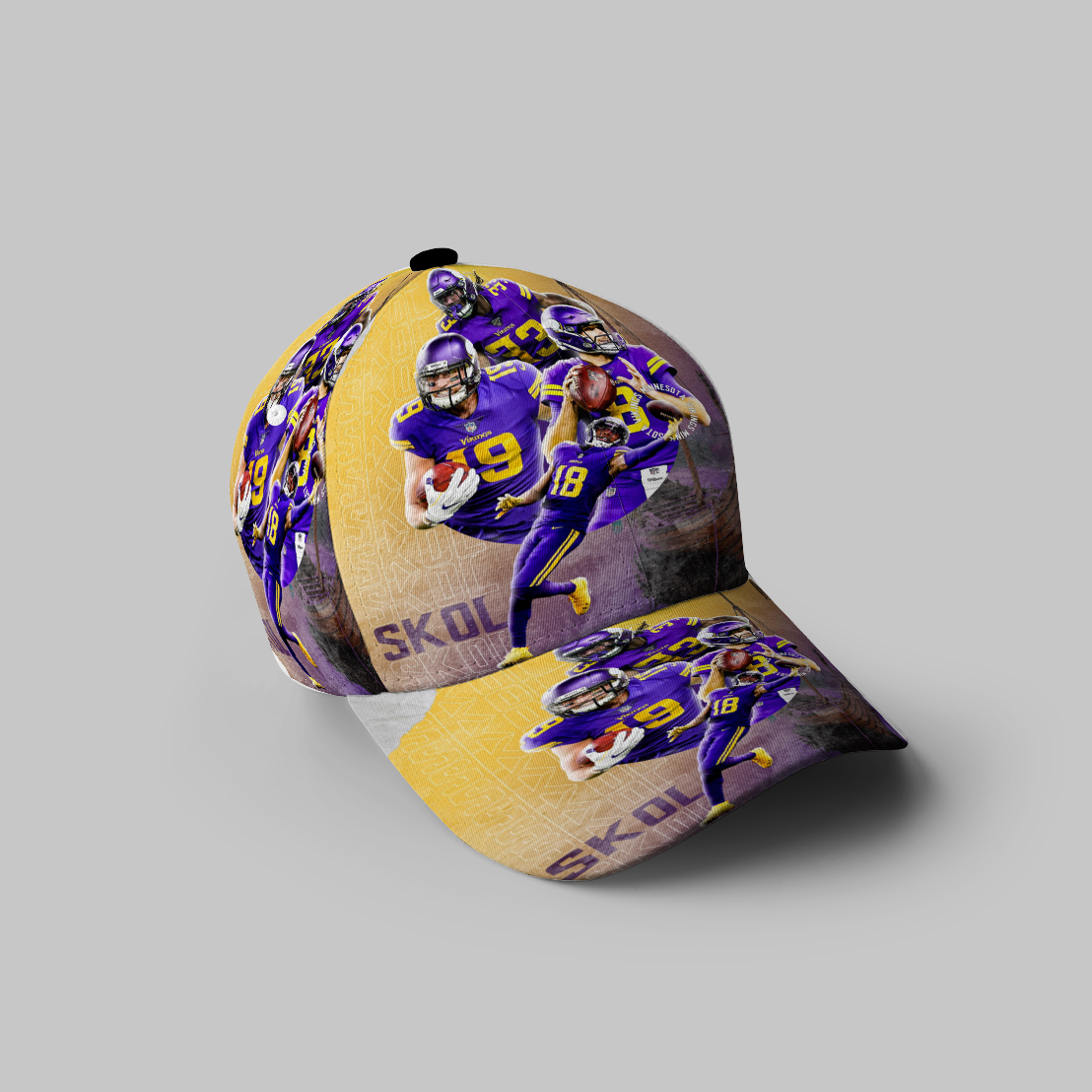 Minnesota Vikings Team V2 3D Printing Baseball Cap Classic Hat