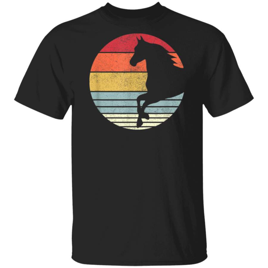 Vintage Retro Riding Horses Distressed Design Men Women Gift T Shirt