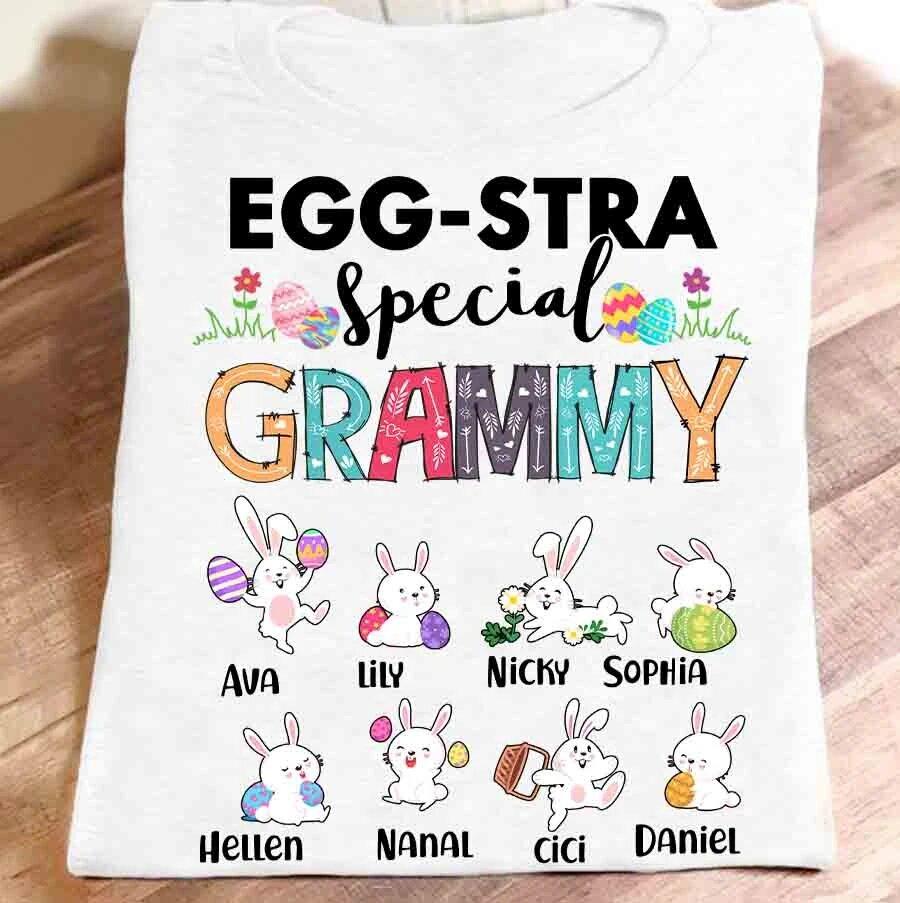 Apayprint -Egg – Stra Special Grammy | Personalized T-Shirt, S – 5XL, White Grey Pink Blue Black