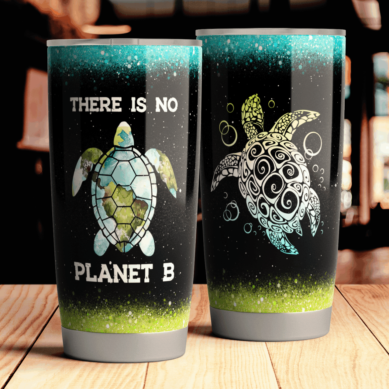 Turtle Tumbler | Summer Stainless Steel Tumbler Cups Drinkware 20Oz – Mostsuit – There Is No Planet B