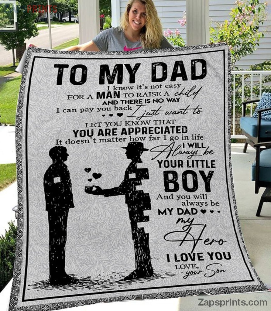 Gift For Dad  – To My Dad – Your Little Boy – Blanket