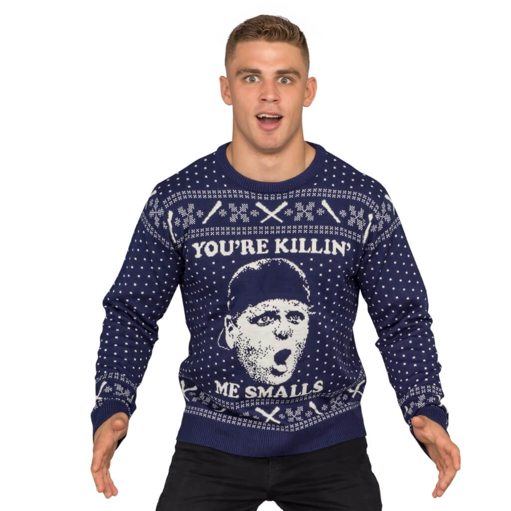 The Sandlot You’Re Killing Me Smalls Navy Ugly Christmas Sweater