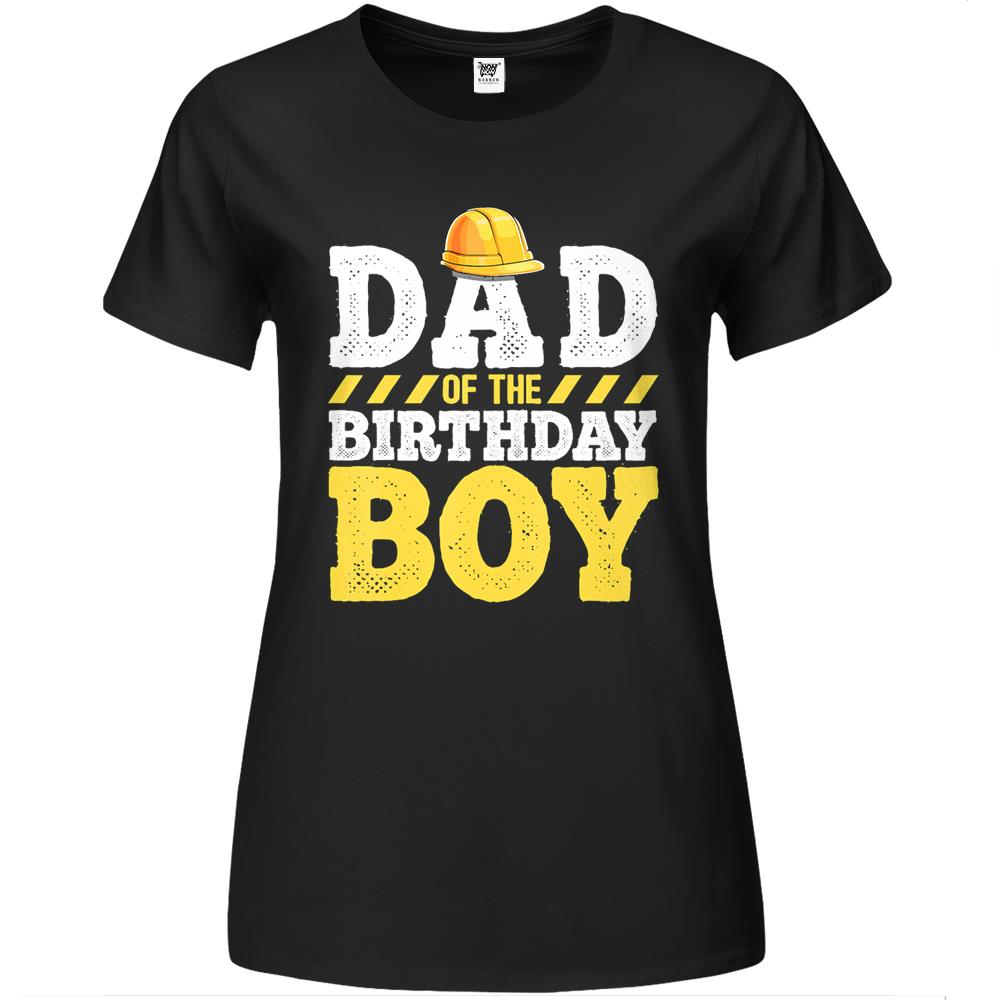 Dad Of The Birthday Boy Construction Birthday Party Hat Men Premium Womens T Shirts