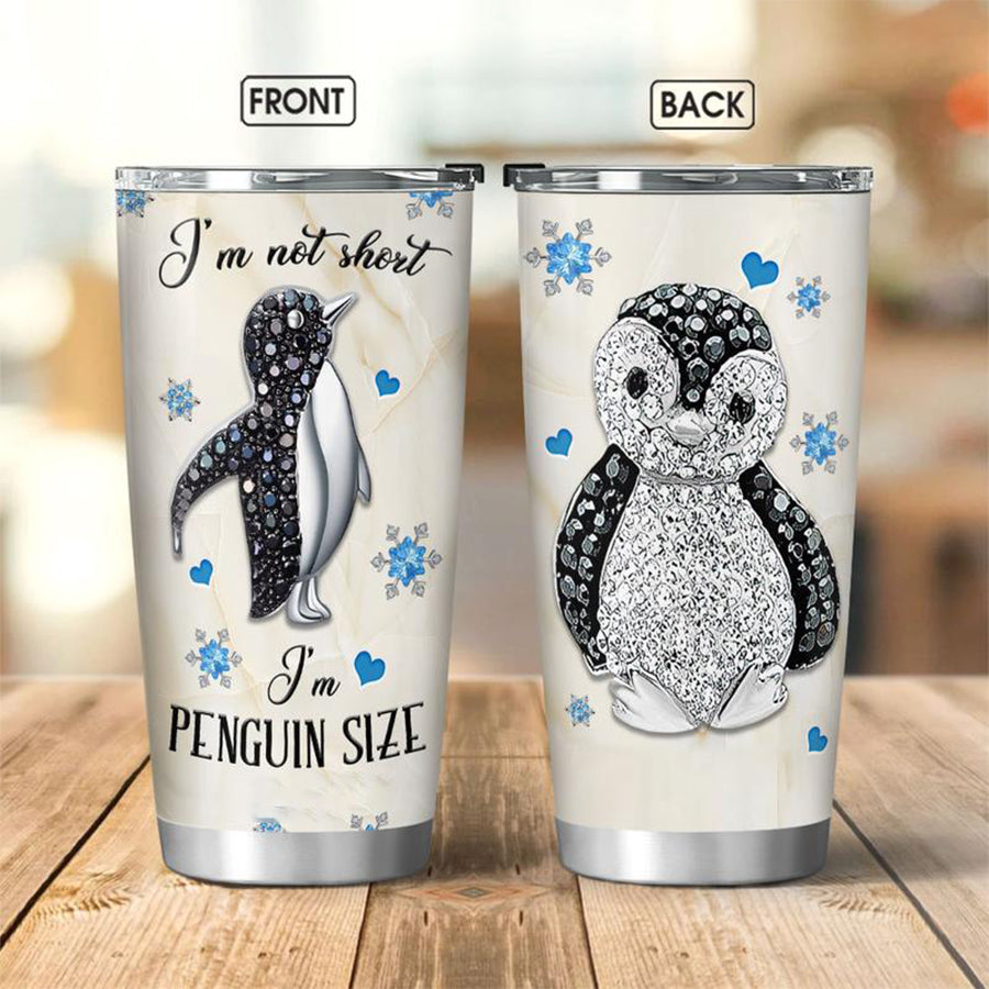 Penguin Gifts, Penguin Jewelry Stainless Steel Tumbler, Penguin Jewelry Style Tumbler Cup With Lid