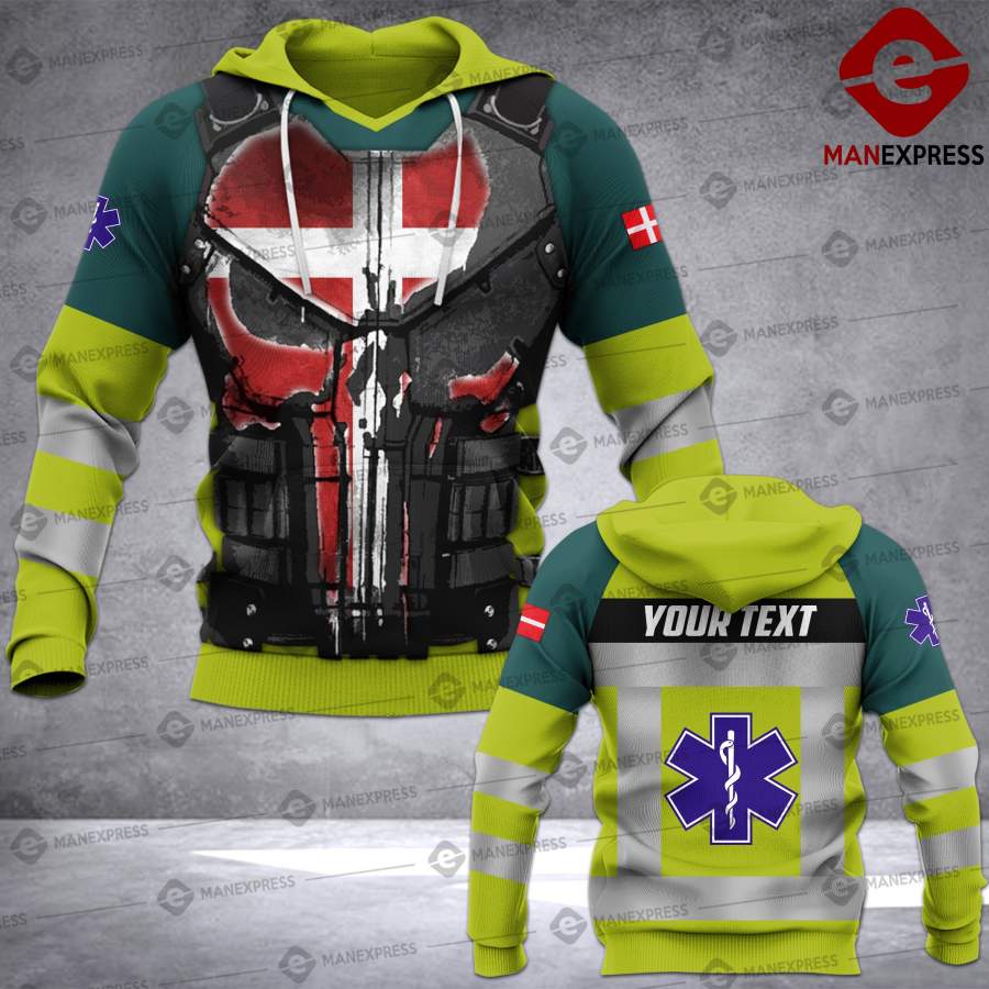 ARMOR LMT CUSTOMIZED DANISH EMS – PARAMEDIC DENMARK  3D HOODIE VLIN