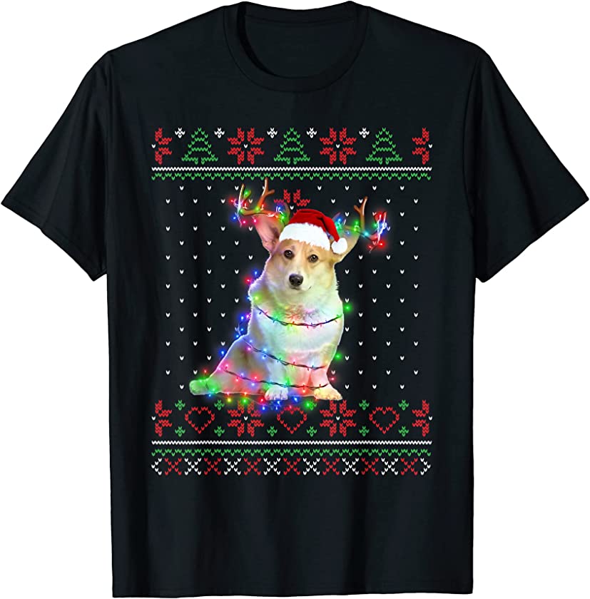 Corgi Dog Ugly Sweater Christmas Puppy Dog Lover T-Shirt