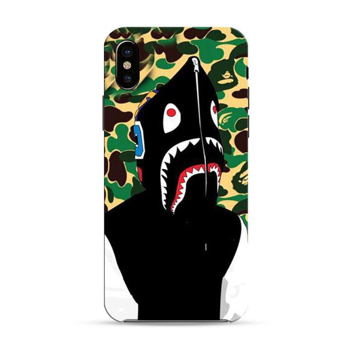 Bape Sharks Man Iphone X 3D Case | Black