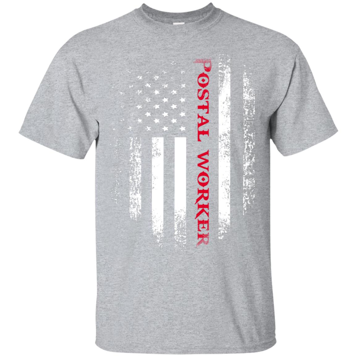 Vintage USA Red White – Postal worker American Flag T-shirt