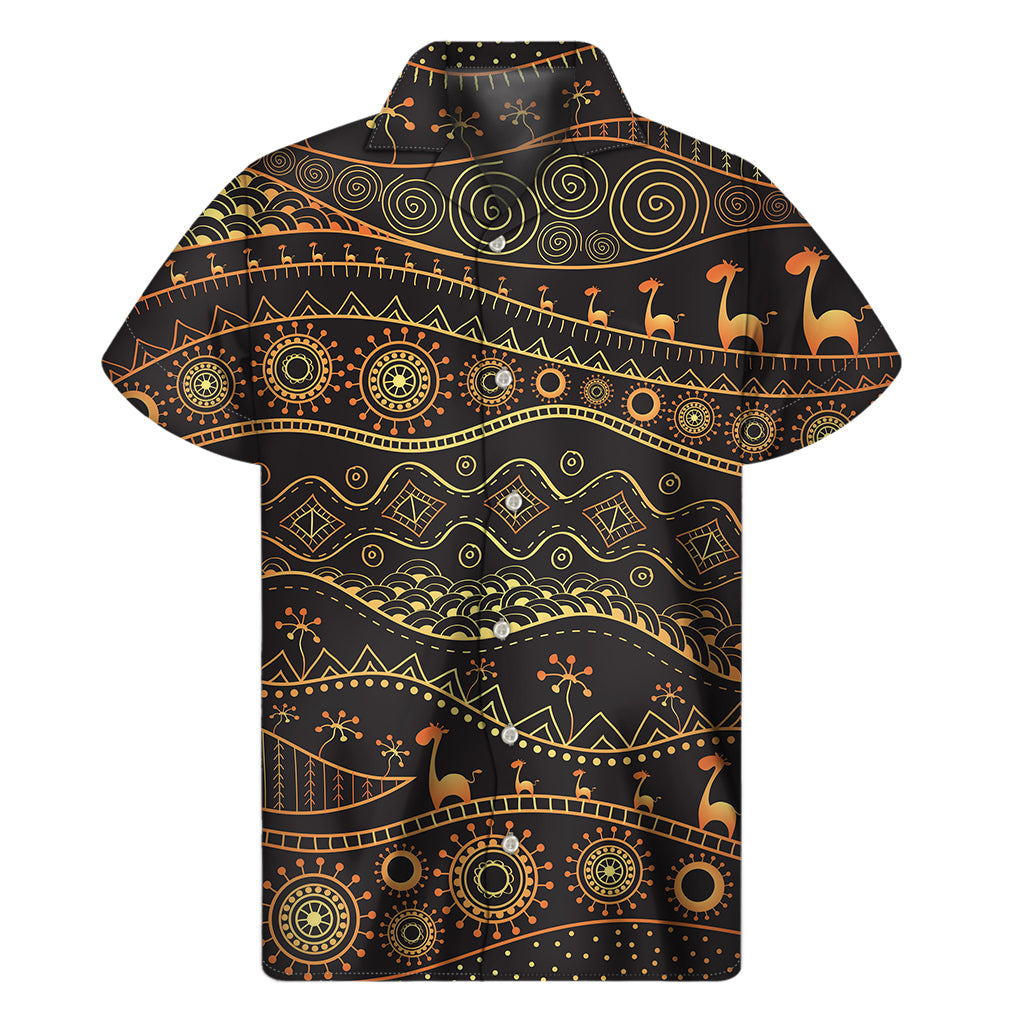 Tribal Ethnic African Pattern Print Men’S Short Sleeve Shirt