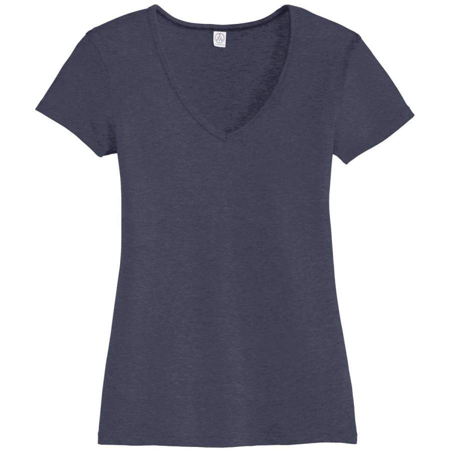 Alternative Apparel Women’s Navy The Keepsake V-Neck Vintage 50/50 Tee