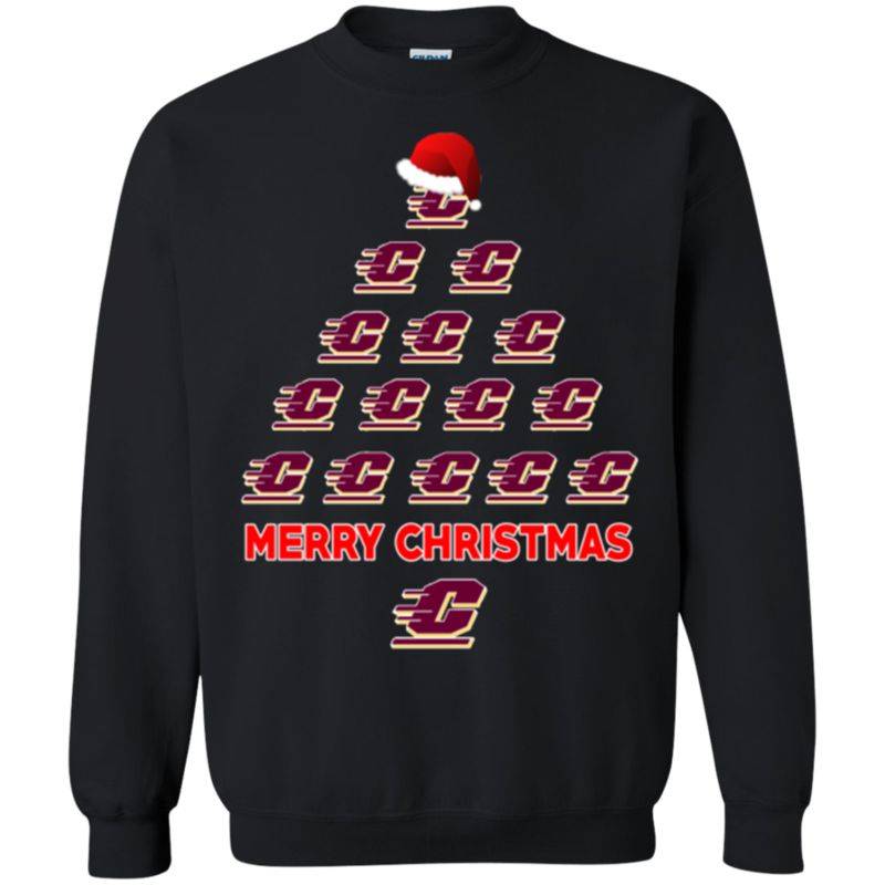 Central Michigan Chippewas Ugly Christmas Sweaters Merry Christmas Hoodies Sweatshirts