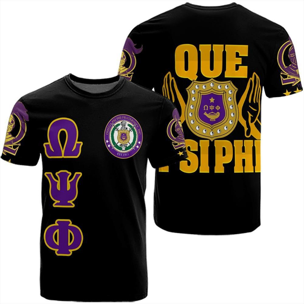 Fraternity Tshirt – Omega Psi Phi Letters Tshirt