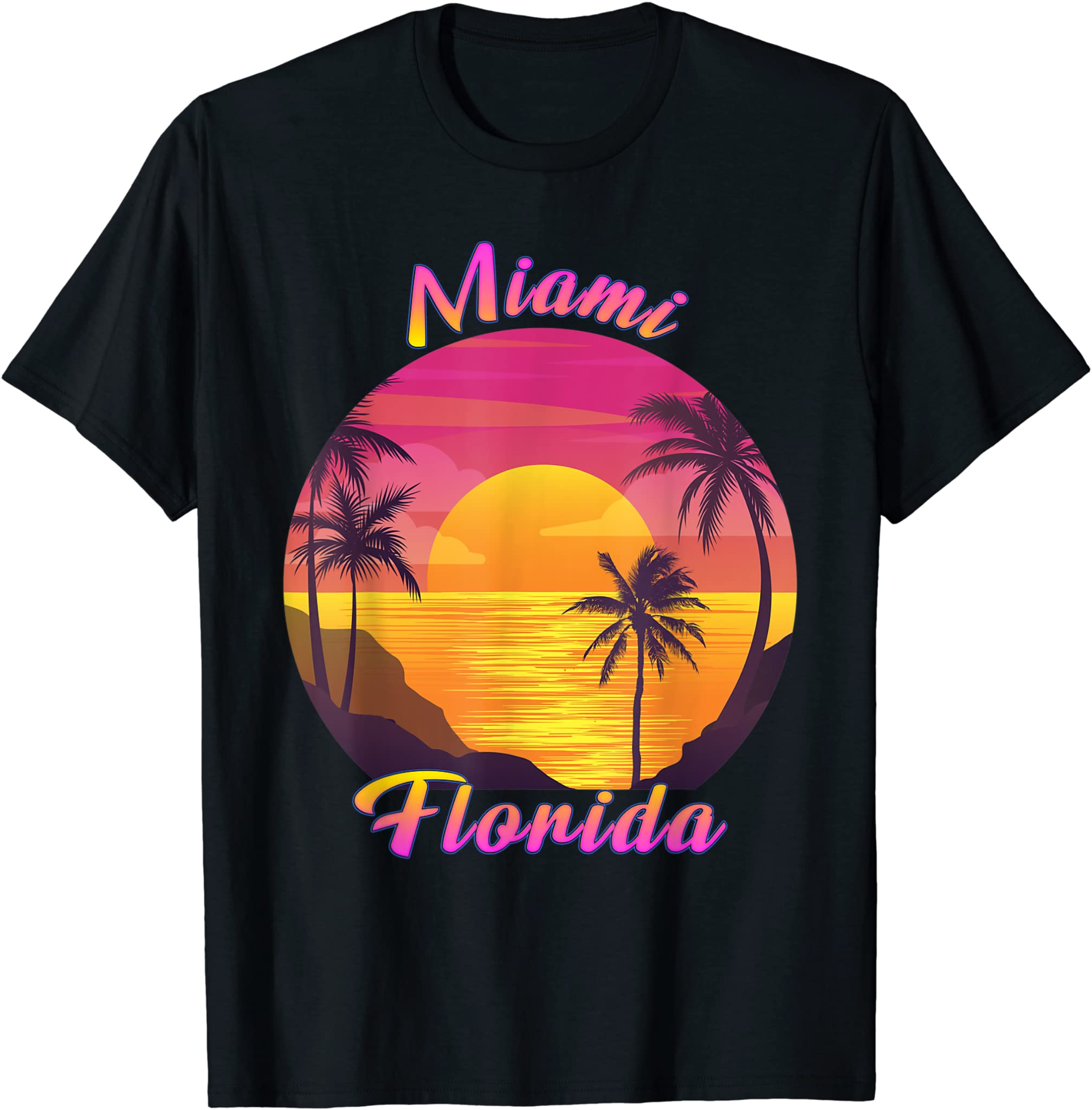 Miami Florida FL Tropical Summer Vacation Souvenir T-Shirt