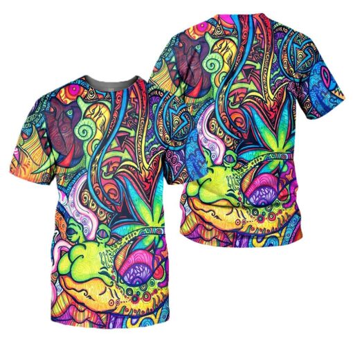 Colorful Hippie Style 3D All Over Printed Shirts For Men And Women, Gift For Hippie Lover, Hippie Soul