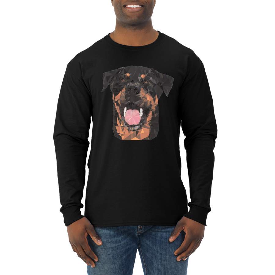 Rotteiler Dog Animal Lover Mens Long Sleeve Shirt