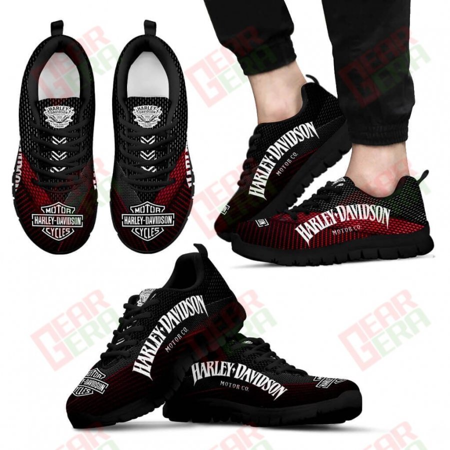 Harley Davidson Sneakers Mens Womens Motorcycle Lovers Custom Print Footwear Casual Riding Shoes GE312