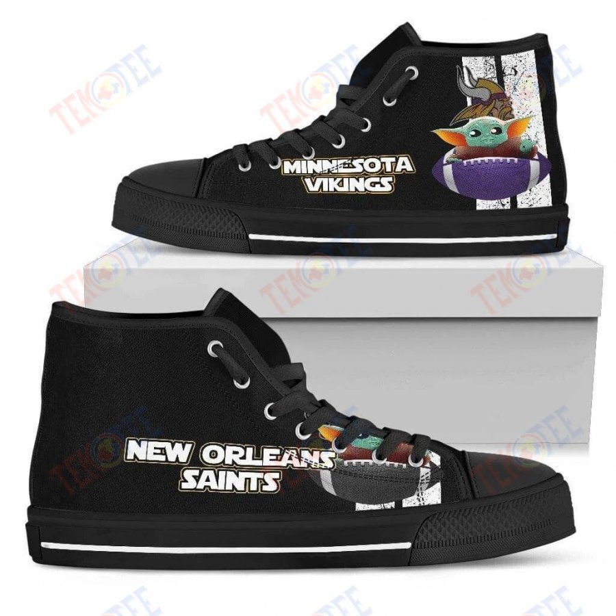 Mens Womens Minnesota Vikings High Top Canvas Shoes Nice And Comfortable TMT291