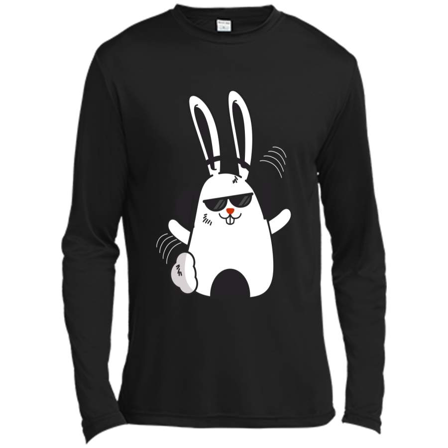 Cute Hip Hop Rabbit Bunny Easter T-Shirt Boys Teen Kids Men Long Sleeve Moisture Absorbing Shirt