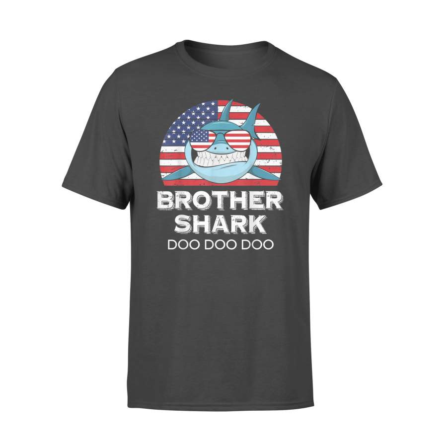 Brother Shark Doo Doo Doo Fathers Day For 4th Of July T-Shirt