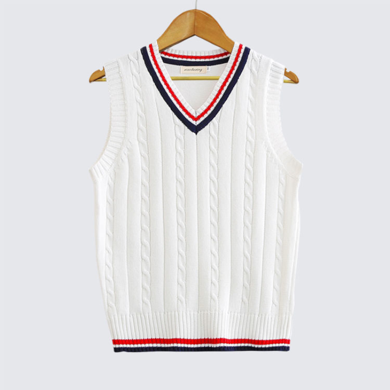 Autumn and Winter Male Fine Cotton Pure Color Waistcoat Fashion V-neck Knitted Sweater Vest Mens Leisure Business Sweaters Vests alx