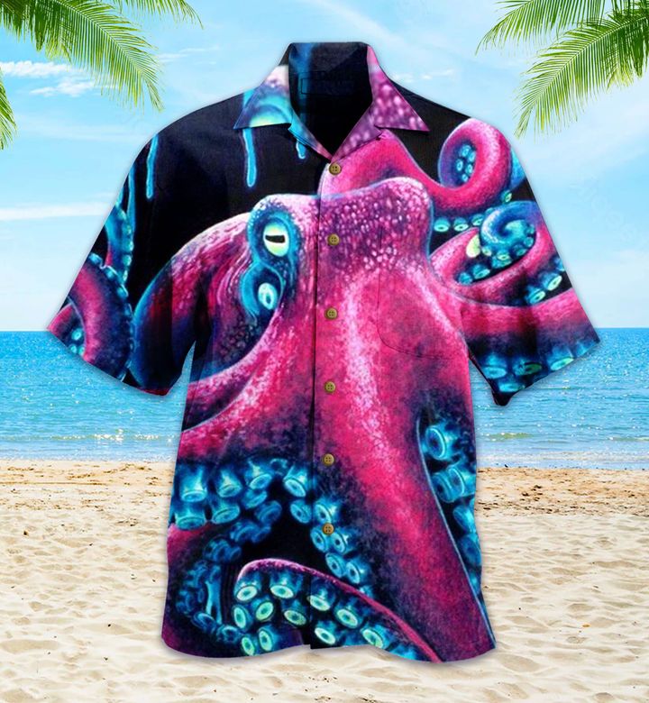 Magic Octopus Pink Hawaii Shirt Ha104165