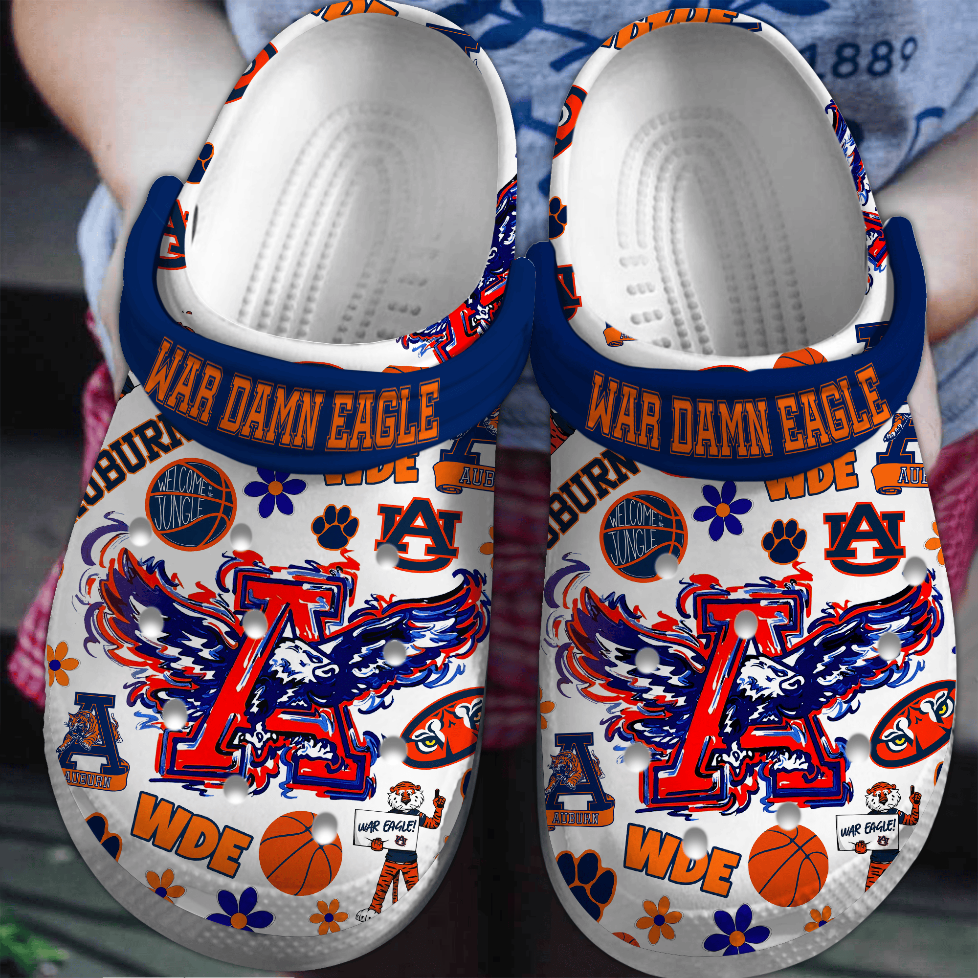 Auburn Tigers Basketball NCAA Sport Crocss Crocband Clogs Shoes Comfortable For Men Women and Kids