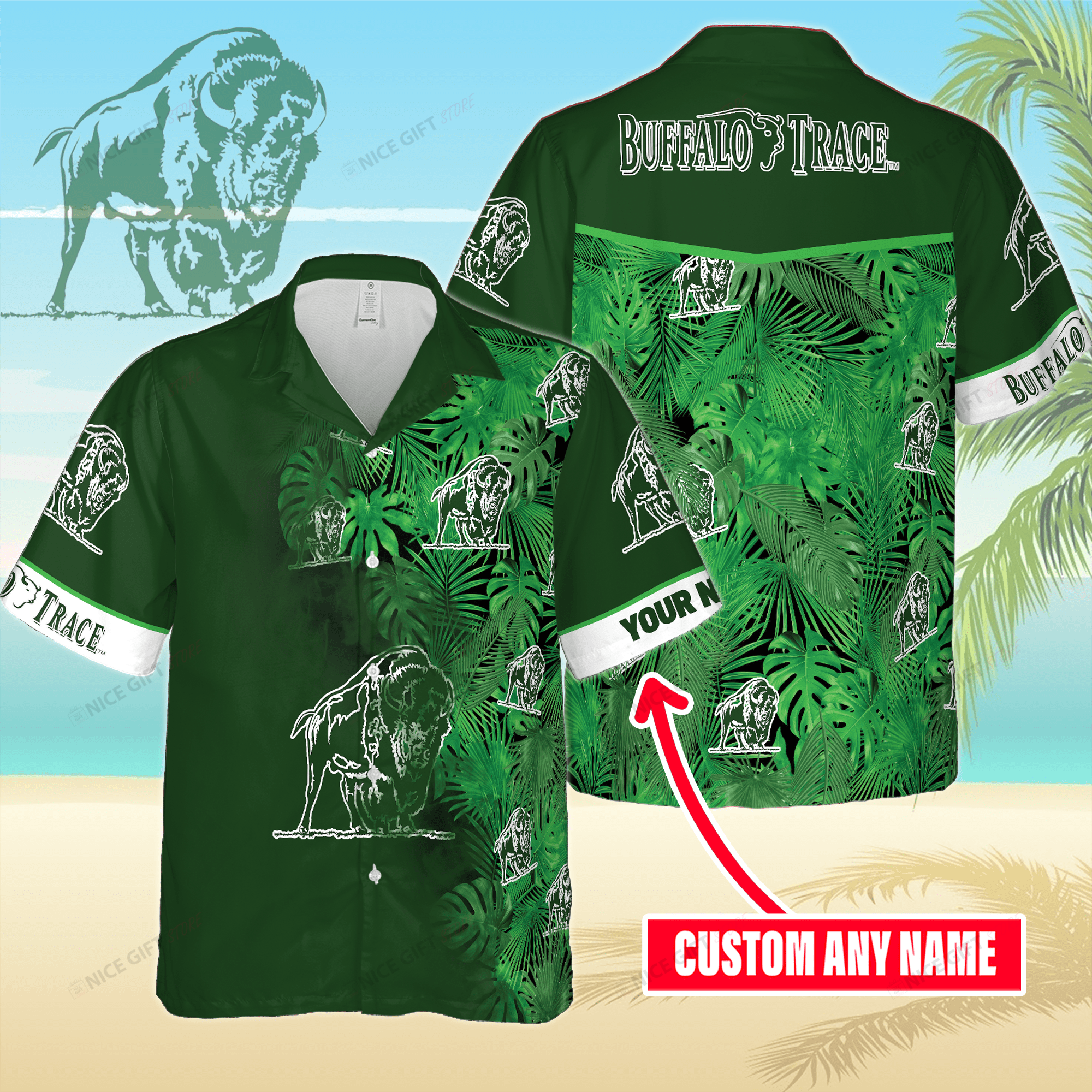 Buffalo Trace Custom Name Hawaiian Shirt 3Hs-Z9D2