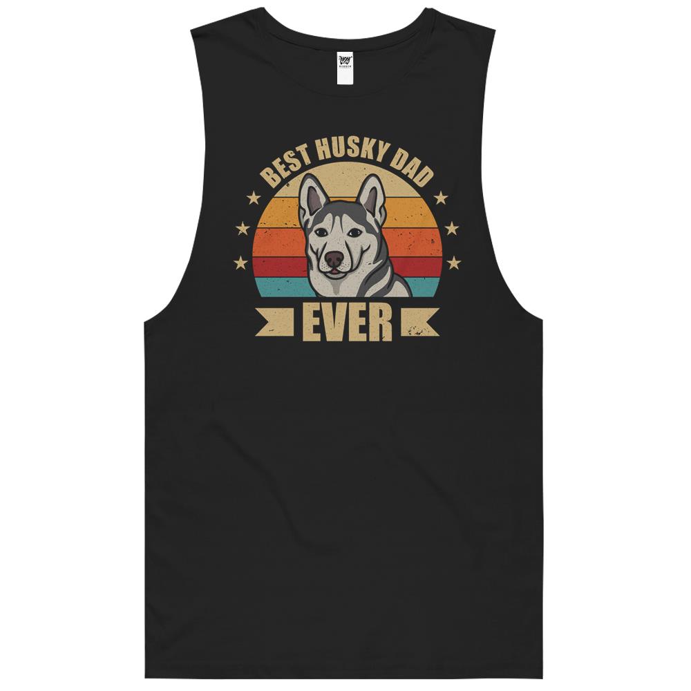 Best Husky Dad Ever Daddy Husky Dog Lover Long Sleeve T-Shirt Tank Top