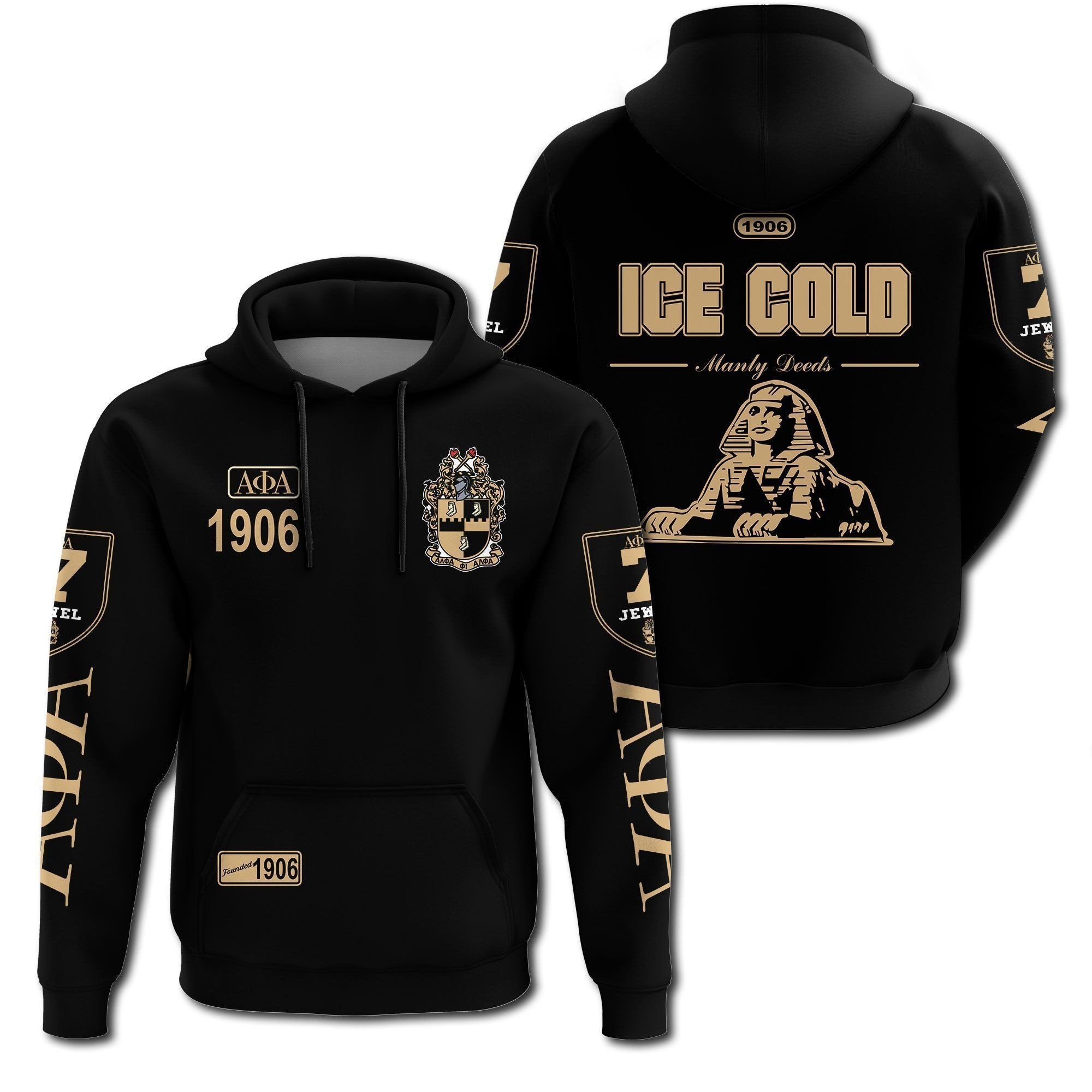 Fraternity Hoodie – 1906 Ice Cold Alpha Phi Alpha Giza Hoodie