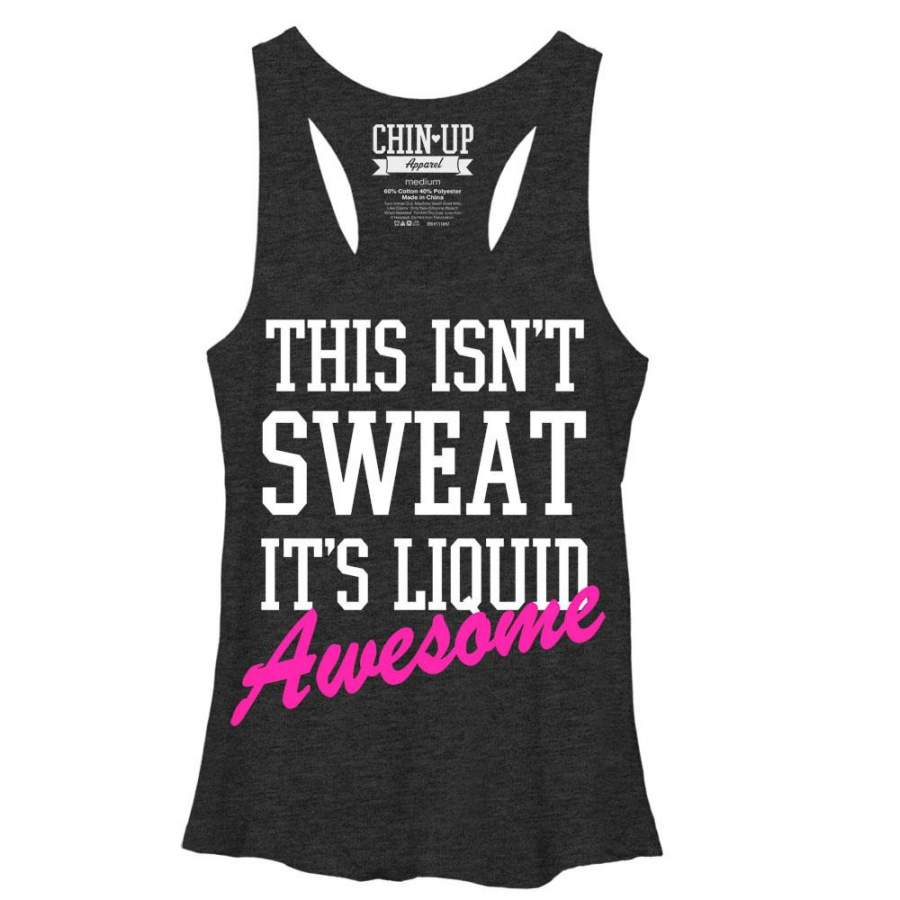 CHIN UP Women’s Awesome  Racerback Tank Black Heather