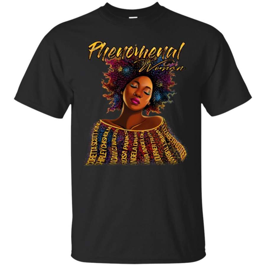 Phenomenal Women Black History Month T-Shirt for Women African Pride Shirts