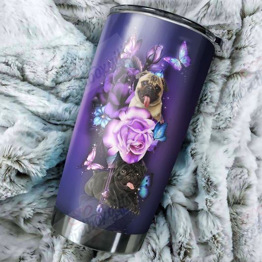 Personalized Pugs Flower Gs-Cl-Dt1803 Tumbler