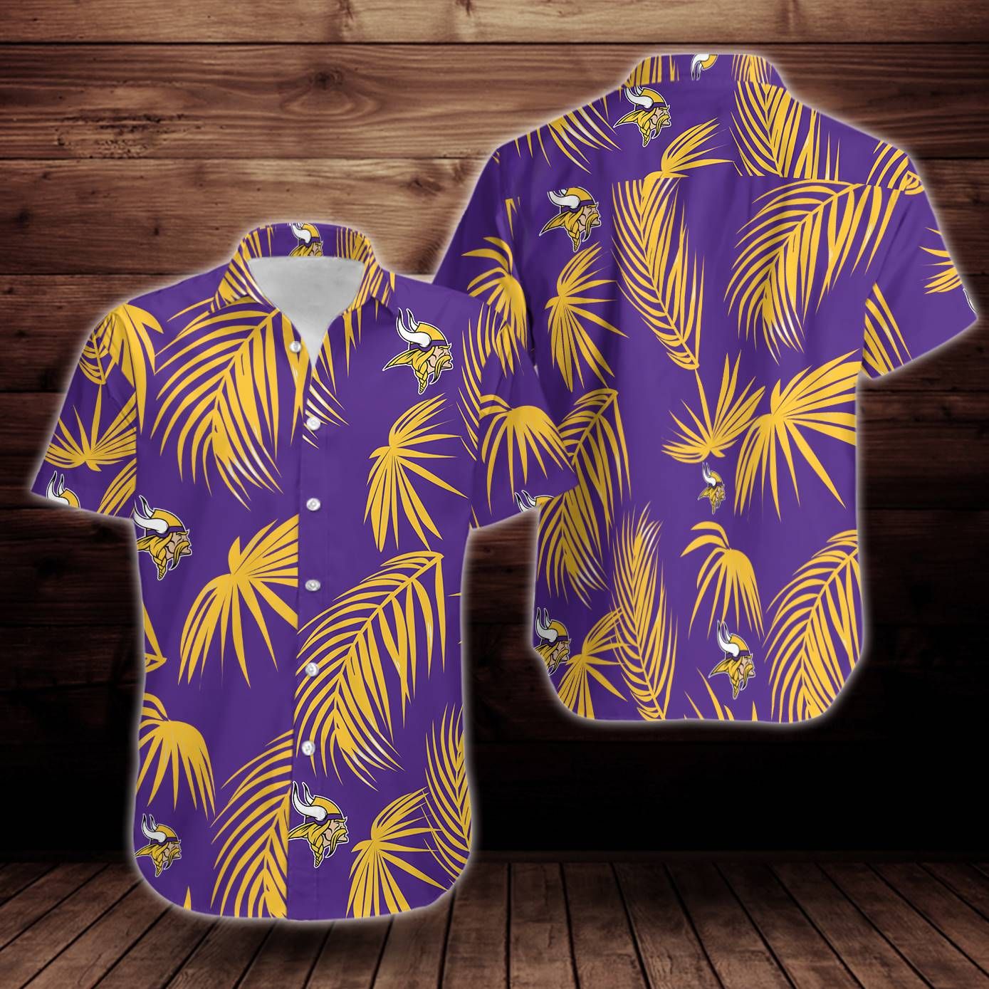 Minnesota Vikings Flower Short Sleeve Hawaiian Aloha Shirts Aloha Shirts