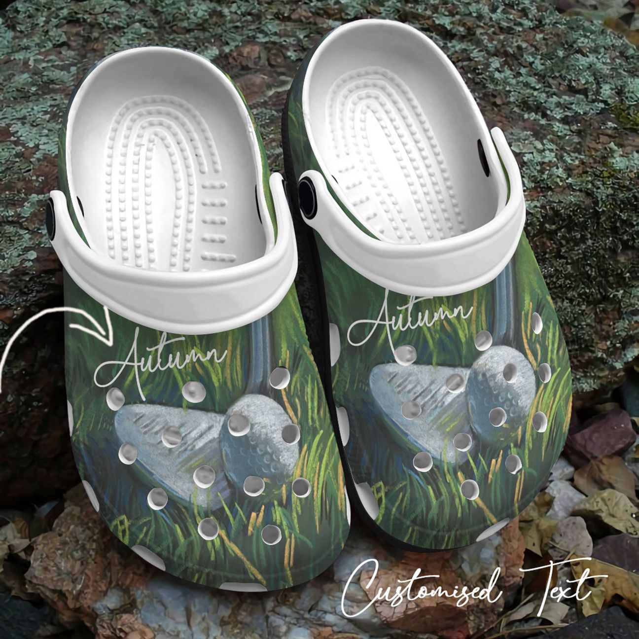 Golf Personalized Clog, Custom Name, Text, Color, Number Fashion Style For Women, Men, Kid, Print 3D Golf Time