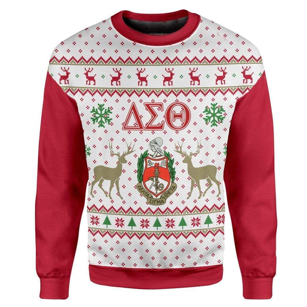 Gearhumans Custom T-Shirt – Long Sleeves Ugly Christmas Delta Sigma Theta Christmas Sweater Jumper