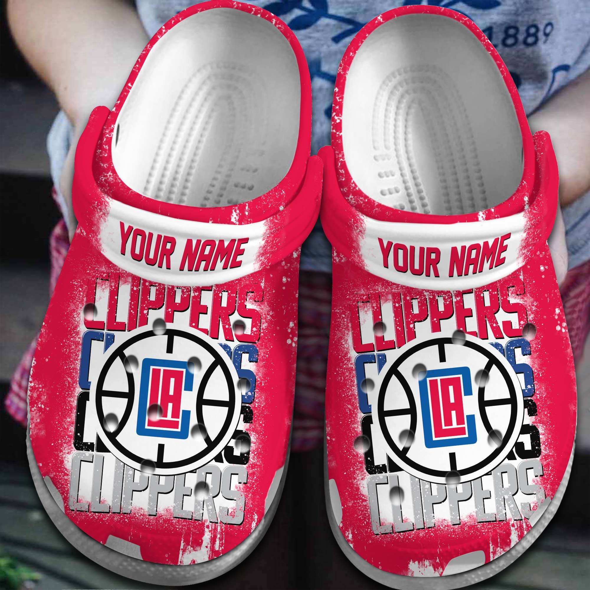 Los Angeles Clippers NBA Basketball Sport Crocss Crocband Clogs Shoes Comfortable For Men Women and Kids