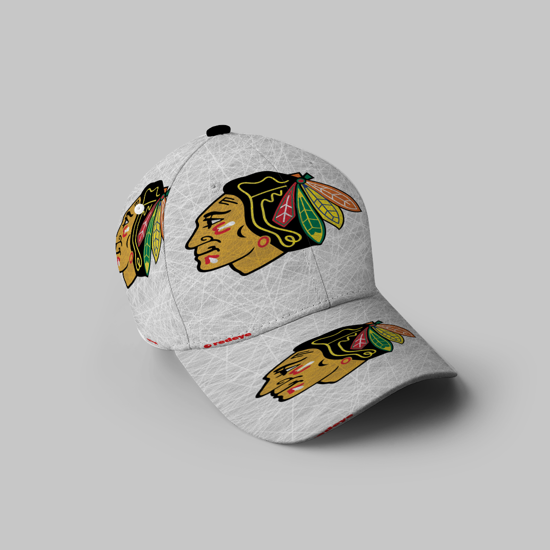 Chicago Blackhawks Emblem Texture7 3D Printing Baseball Cap Classic Hat