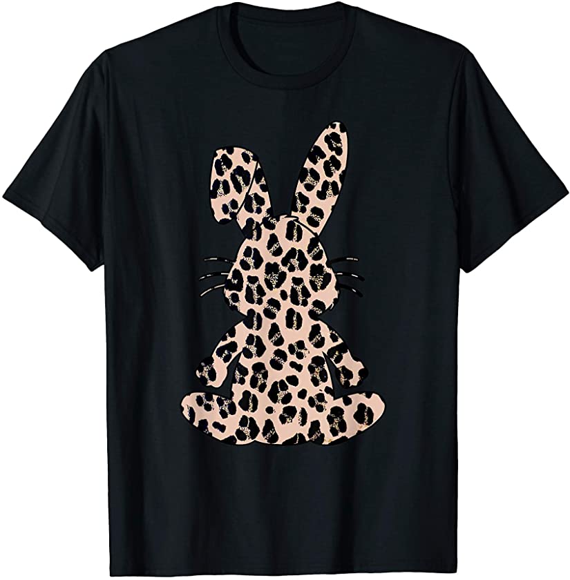 Rabbit Bunny Leopard Pattern Funny Easter Bunny costume T-Shirt