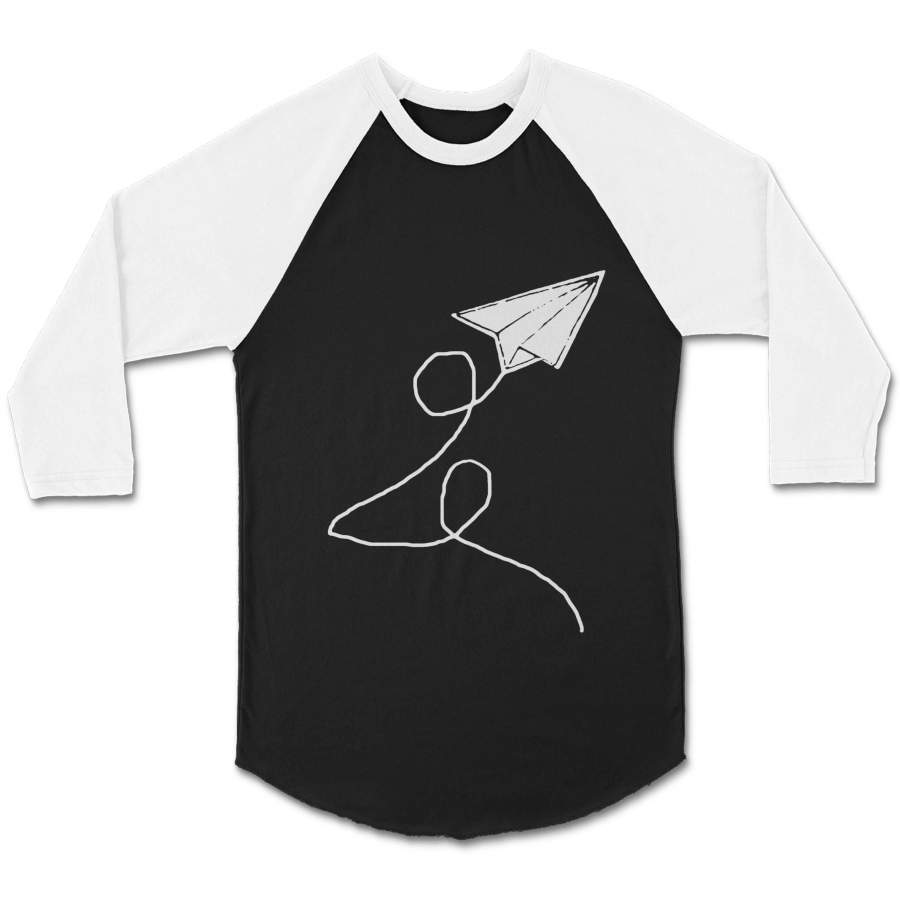 Paper Airplane Party Origami 4th Of July CPY Unisex 3/4 Sleeve Baseball Tee T-Shirt