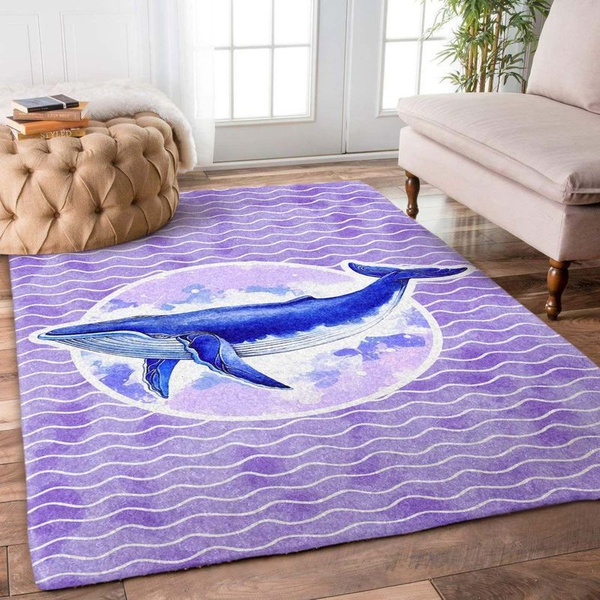 Whale 9 Area Rug Living Room Rug Home Decor Floor Decor VH3