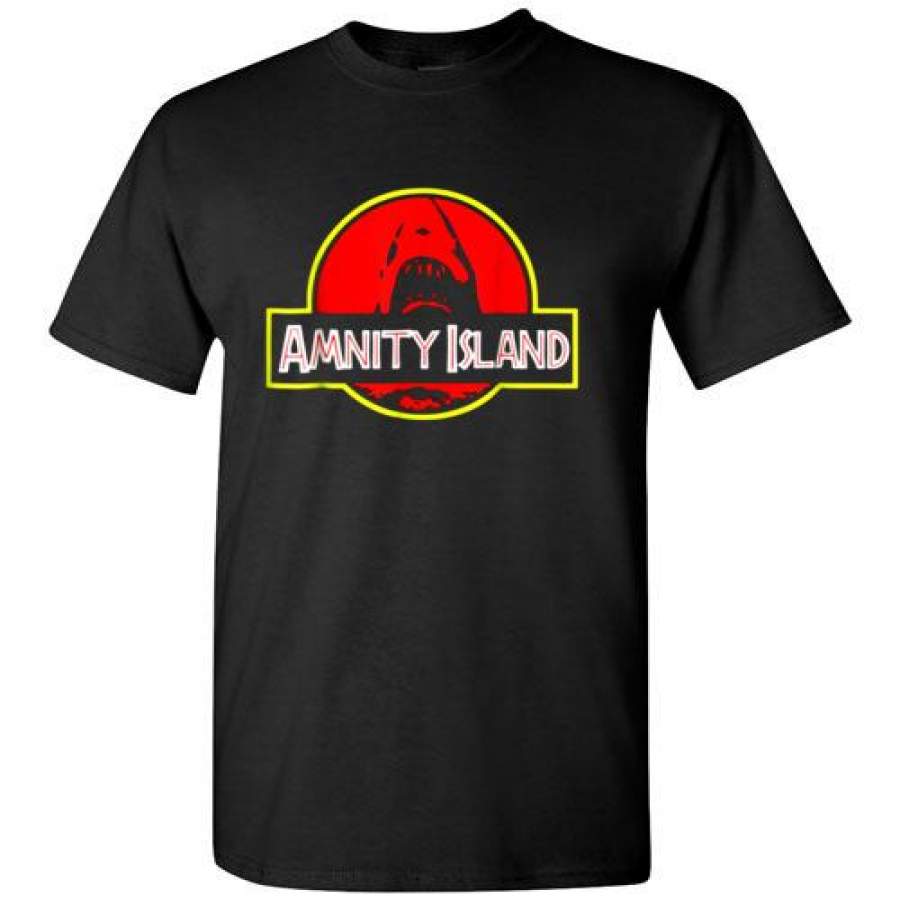 SHARKS AMITY ISLAND FUNNY T-SHIRT