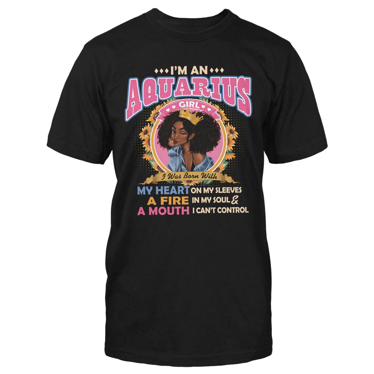 Black Queen Im An Aquarius Girl Ez13 1609 Classic T-Shirt