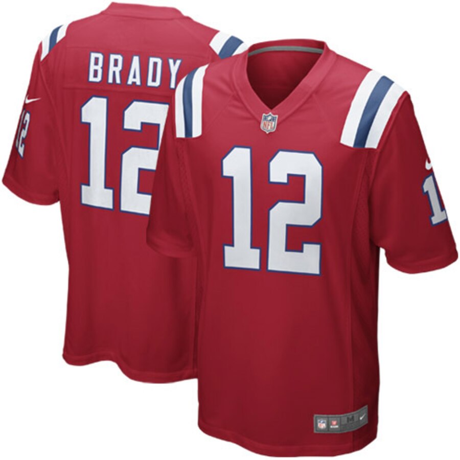 Tom Brady New England Patriots Nike Alternate Game Jersey – Red