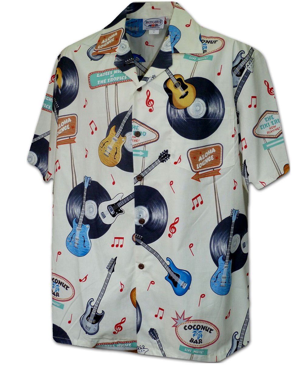 Vinyl Rock And Roll Ivoryhawaiian Shirt Made In Summer Beach Shirts Ha13840