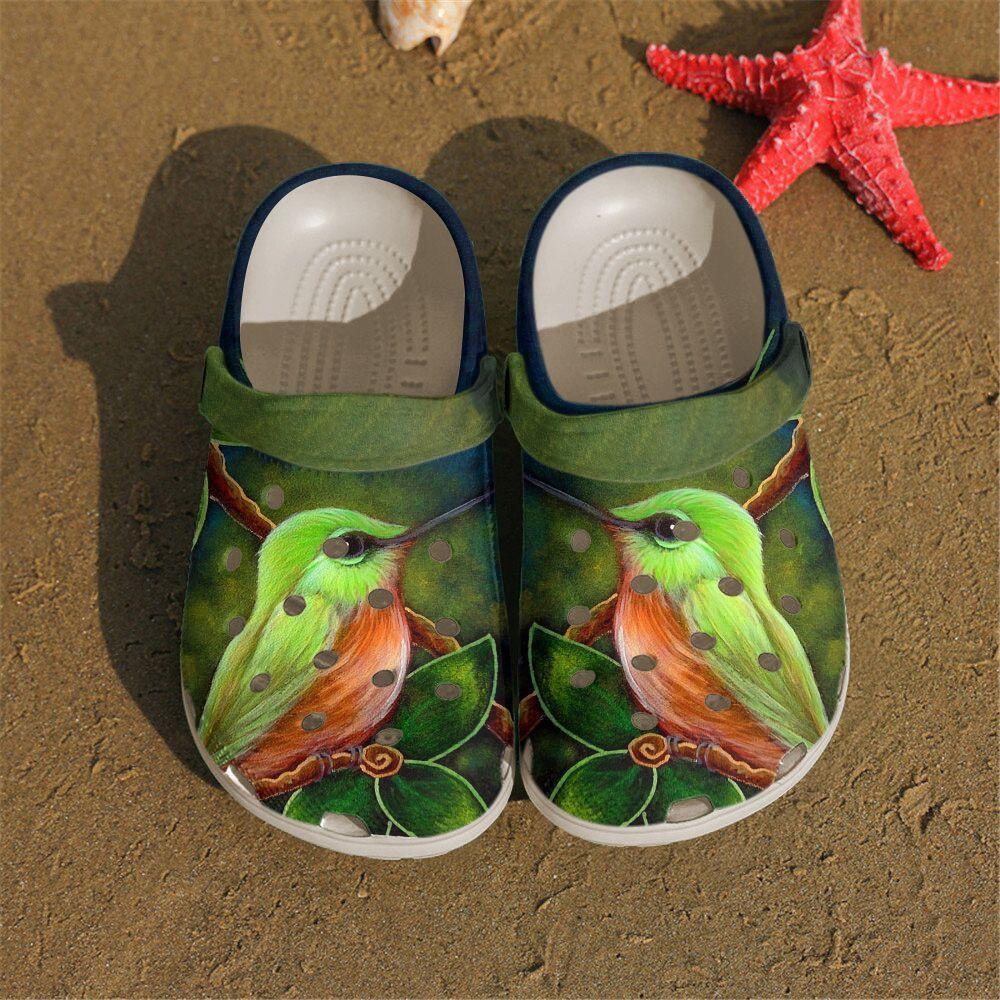 Hummingbird Personalized Clog, Custom Name, Text Stunning Chestnut Hummingbird, Fashion Style For Women, Men, Kid, Print 3D