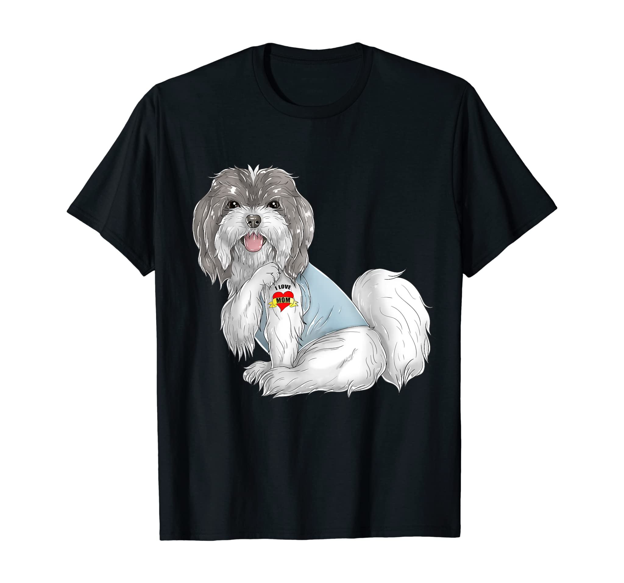 Havanese I Love Mom Tattoo Dog Shirt Funny Mother’s Day Gift